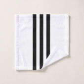 Bande noire et blanche (Gant de toilette)