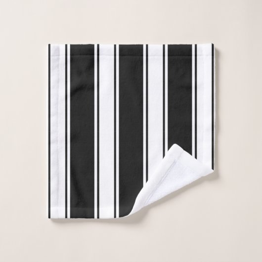 Bande Noire Et Blanche (Gant de toilette)