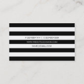 Bande noire et blanche et Carte de visite or (Dos)