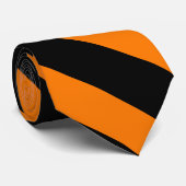 Bande noire et orange Cravate du parti Halloween (Roulé)