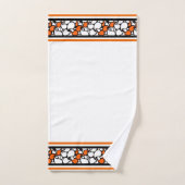 Bande orange pois noirs (Serviette à main)