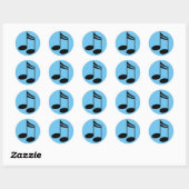 Bande ou Chor Notes musicales Stickers ronds (Feuille)