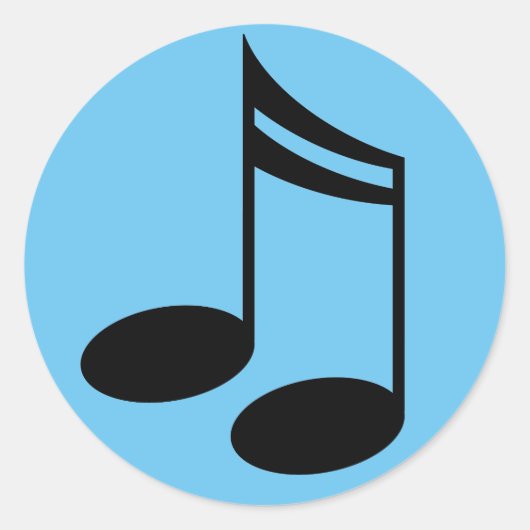 Bande ou Chor Notes musicales Stickers ronds (Devant)