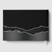 Bande pailletée argent noir simple feuille luxueus (Verso)