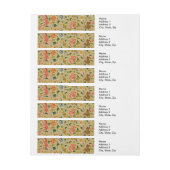 Bande Pour Adresse Animal Antique Cheval Oiseau Deer Rabbit (Feuille)