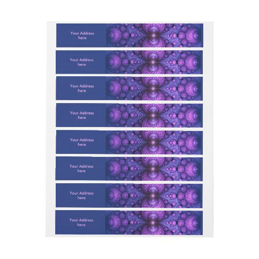 Bande Pour Adresse Apophyse Fractale - Atoms Fusion + votre texte (Feuille)