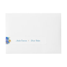 Aquarelle bleue Dauphin retour adresse envelopper