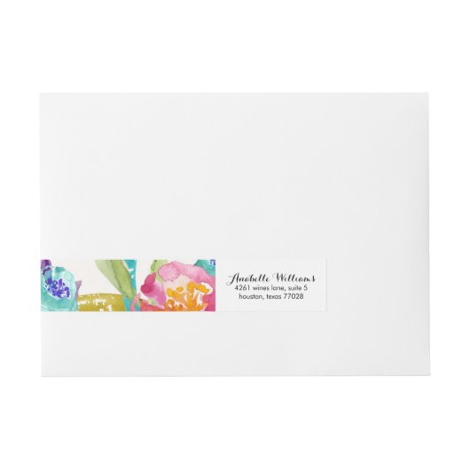 Bande Pour Adresse Aquarelle du jardin (Devant)