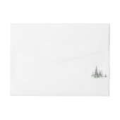 Bande Pour Adresse Aquarelle Fir Trees Mariage d'hiver (Dos)