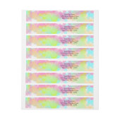 Bande Pour Adresse Aquarelle Splatter Colorful Abstract Design (Feuille)