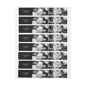 Bande Pour Adresse Art Géométrique Noir Et Blanc 4 (Feuille)