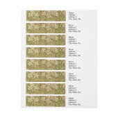 Bande Pour Adresse Art Nouveau Alfonse Mucha fleurs d'oeillets floral (Feuille)