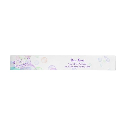 Bande Pour Adresse Baby shower Rainbow Soap Bubbles (Individual)