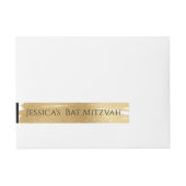 Bande Pour Adresse Bar ou Bat mitzvah Elegant Gold & Black (Devant)