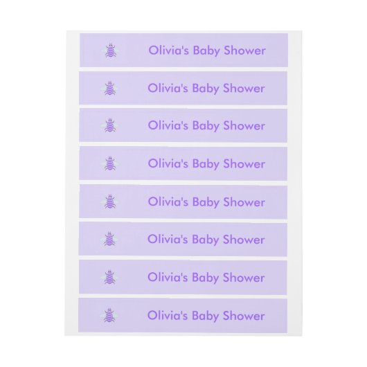 Bande Pour Adresse Bébé mou Bee Bee Baby shower neutre (Feuille)