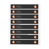 Bande Pour Adresse Bébé poulet - Dessin joli avec texte personnalisé (Feuille)