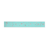 Bande Pour Adresse Bleu Turquoise et Nœud de Mariage (Individual)