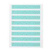 Bande Pour Adresse Bleu Turquoise et Nœud de Mariage (Feuille)