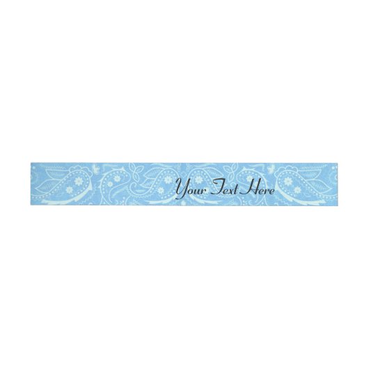 Bande Pour Adresse Blue Rustic Paisley Country Western Invitation (Individual)