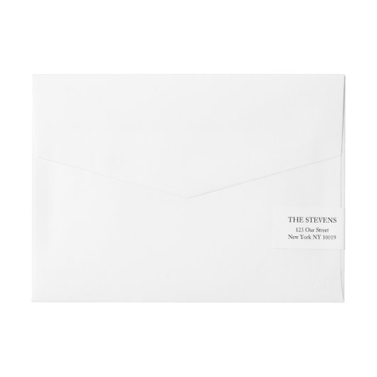 Bande Pour Adresse Boho Rustique Boho Bois Animaux Aquarelle Mariage (Dos)