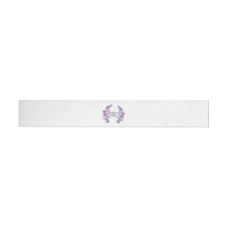 Bande Pour Adresse Bouquet de fleurs violettes à l'aquarelle