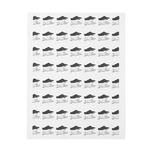 Bande Pour Adresse Canard Silhouette main (Feuille)