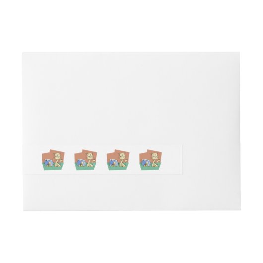 Bande Pour Adresse Chat et cuvette de poisson (Devant)
