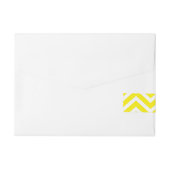 Bande Pour Adresse Chevron moderne jaune & blanc envelopper autour de (Dos)