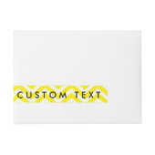Bande Pour Adresse Chevron moderne jaune & blanc envelopper autour de (Devant)