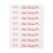 Bande Pour Adresse Christmas de New Address (Feuille)