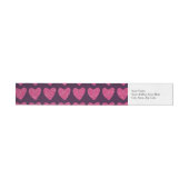 Bande Pour Adresse Coeurs roses mignons motif sur Violet (Individual)