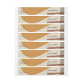 BANDE POUR ADRESSE CONCEPTION ABSTRAITE MODERNE DE LA TERRACOTTA (Feuille)
