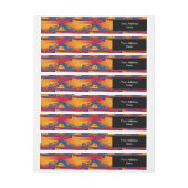 Bande Pour Adresse Conception graphique transparente - jaune rouge I (Feuille)