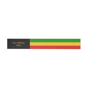 Bande Pour Adresse COULEURS DE DRAPEAU RASTAFARI + votre texte