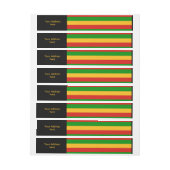 Bande Pour Adresse COULEURS DE DRAPEAU RASTAFARI + votre texte (Feuille)