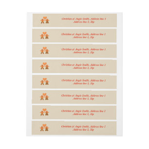 Bande Pour Adresse Cume Noël Gingerbread Couple Custom