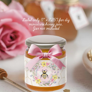 Bande Pour Adresse De Retour A Little Honey Floral Bee Baby Shower Favor Label