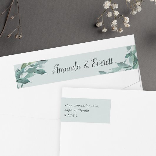 Bande Pour Adresse De Retour Abondant Foliage Mariage Adresse de retour