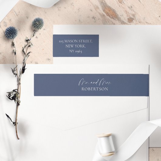 Bande Pour Adresse De Retour Adresse de retour du Mariage minimal