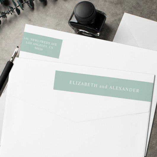 Bande Pour Adresse De Retour Adresse de retour verte minimale