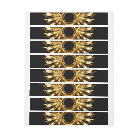Bande Pour Adresse De Retour Ailes de Steampunk (Feuille)