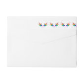 Bande Pour Adresse De Retour Ailes fluffy arc-en-ciel (Dos)