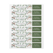 Bande Pour Adresse De Retour Aimé chèrement (Feuille)