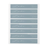 Bande Pour Adresse De Retour Airy Pastel Turquoise Love Wraparound Mariage (Feuille)