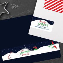 Amusant Crash Landing Elf plus joli souhait de Noë