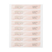 Bande Pour Adresse De Retour Aquarelle bleu vert (Feuille)