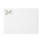 Bande Pour Adresse De Retour Aquarelle Cactus Plante Vert Mariage Logo (Devant)