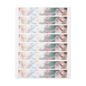 Bande Pour Adresse De Retour Aquarelle Fleurs Abstraites 1 (Feuille)