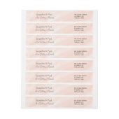 Bande Pour Adresse De Retour Aquarelle gris-blanc mariage (Feuille)
