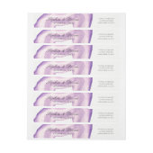 Bande Pour Adresse De Retour Aquarelle | Lavande | (Feuille)